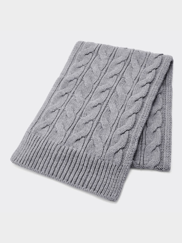 ケーブルニットマフラー+E