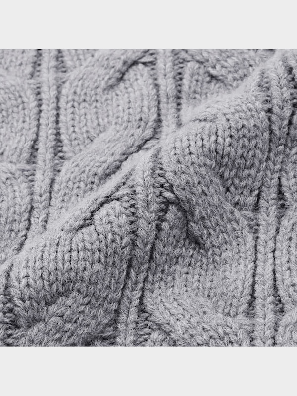 ケーブルニットマフラー+E