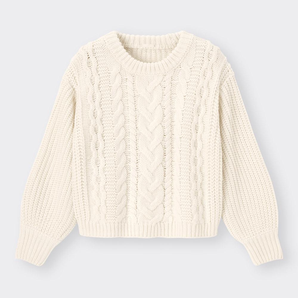 Gu Official | Cable Puff Sleeve Sweater (Áo Len Dài Tay) Yg + X | Trang Web  Đặt Hàng Fashion Mail