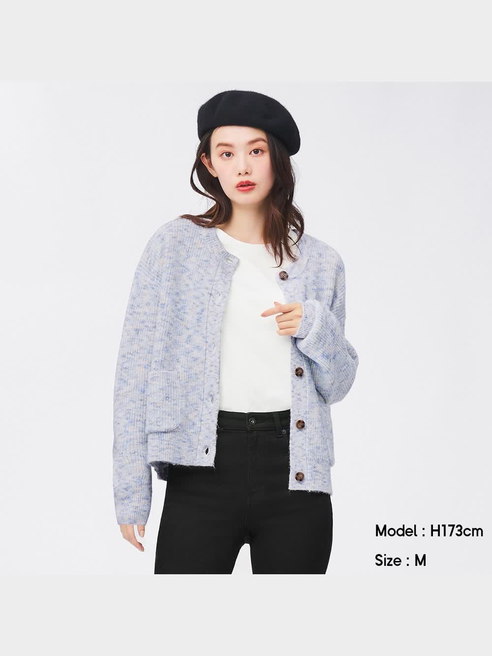 GU公式 | ネップカーディガン(長袖)YG+X