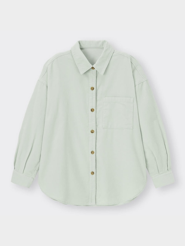 コーデュロイオーバーサイズシャツ(長袖)