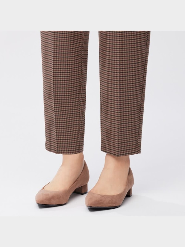 起毛タックテーパードパンツ(チェック)