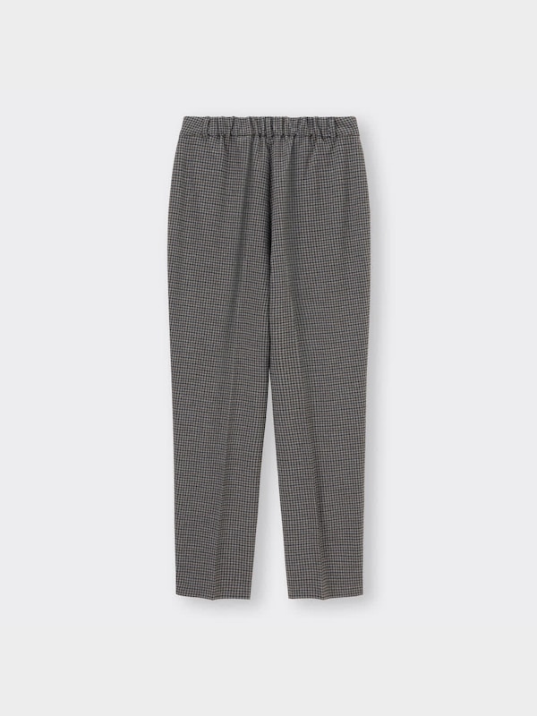 起毛タックテーパードパンツ(チェック)