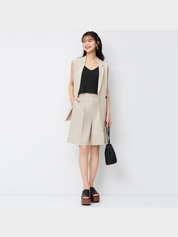 センタープレスバミューダパンツ(セットアップ可能)