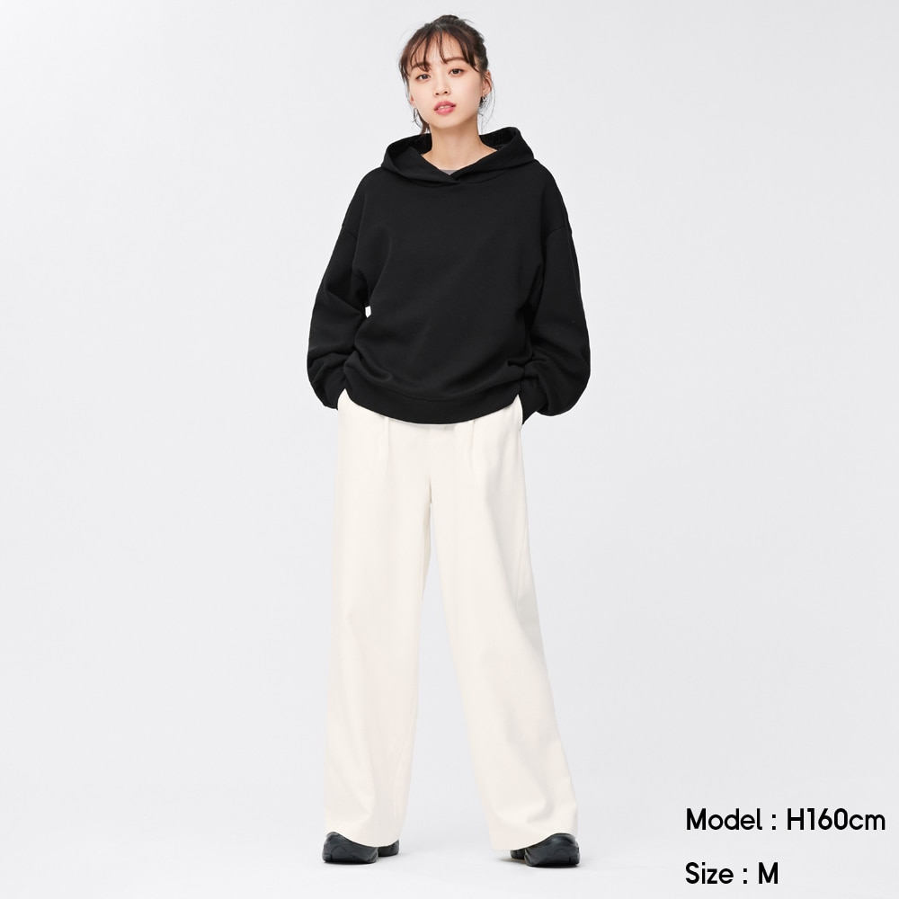 （GU）起毛ベルテッドワイドパンツZ+Eのサムネイル