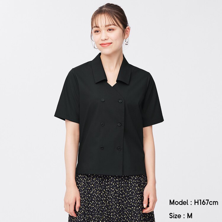 Gu公式 ダブルボタンシャツ 半袖 Sqr Ec ファッション通販サイト