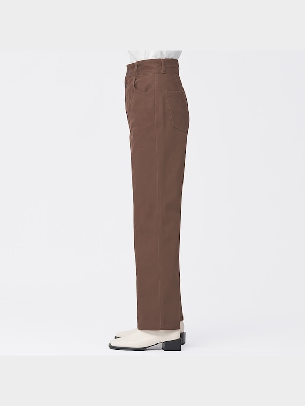 フロントボタンカラーストレートパンツQ