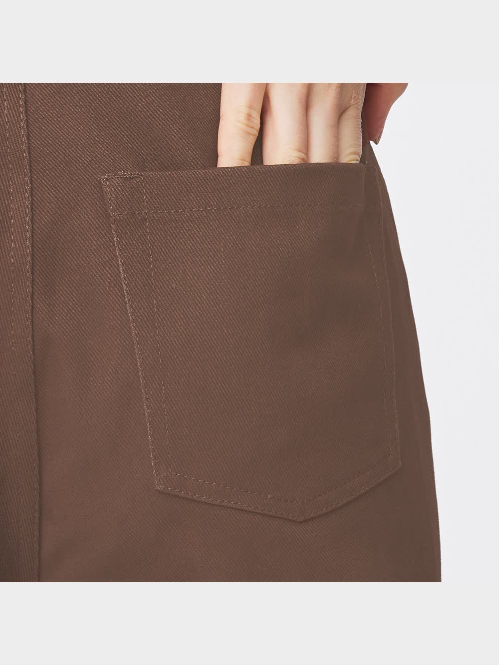 コメントかくにん用 GU公式 | デニムカーブタックパンツ(丈標準67.0～71.0cm)