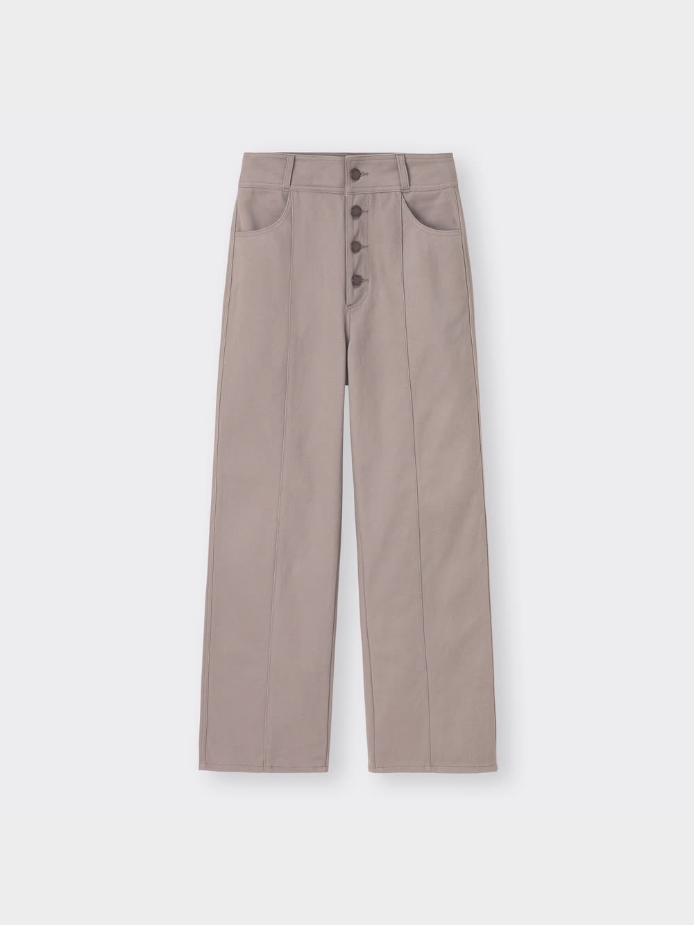 はる GU公式 | フロントボタンカラーストレートパンツQ