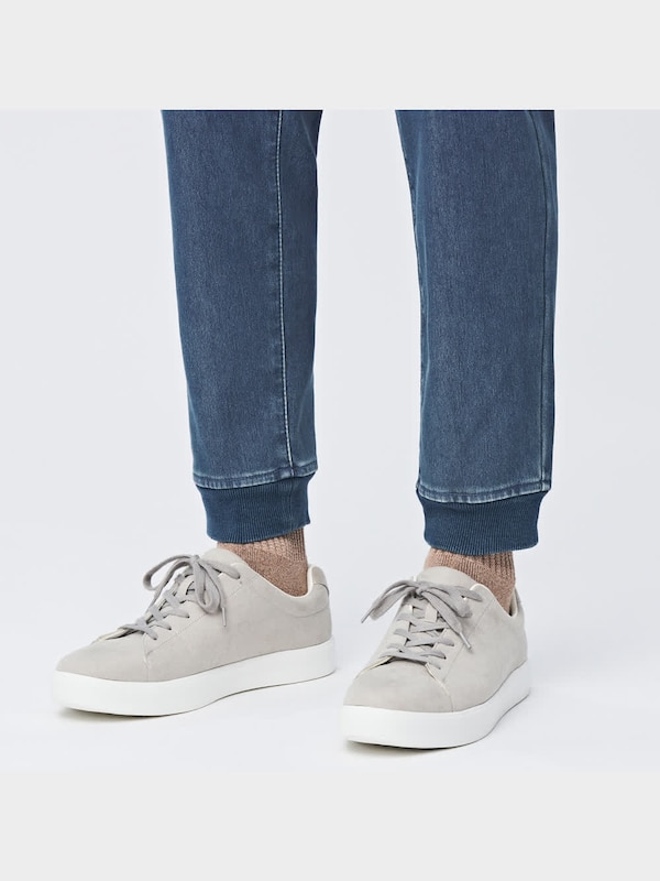 裏フリースデニムストレッチジョガーパンツ