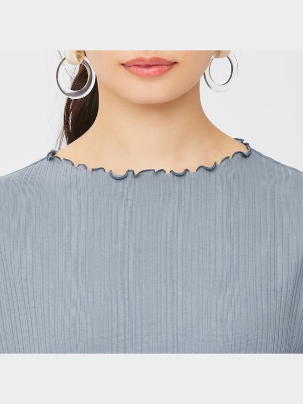 リブメローワンピース(5分袖)