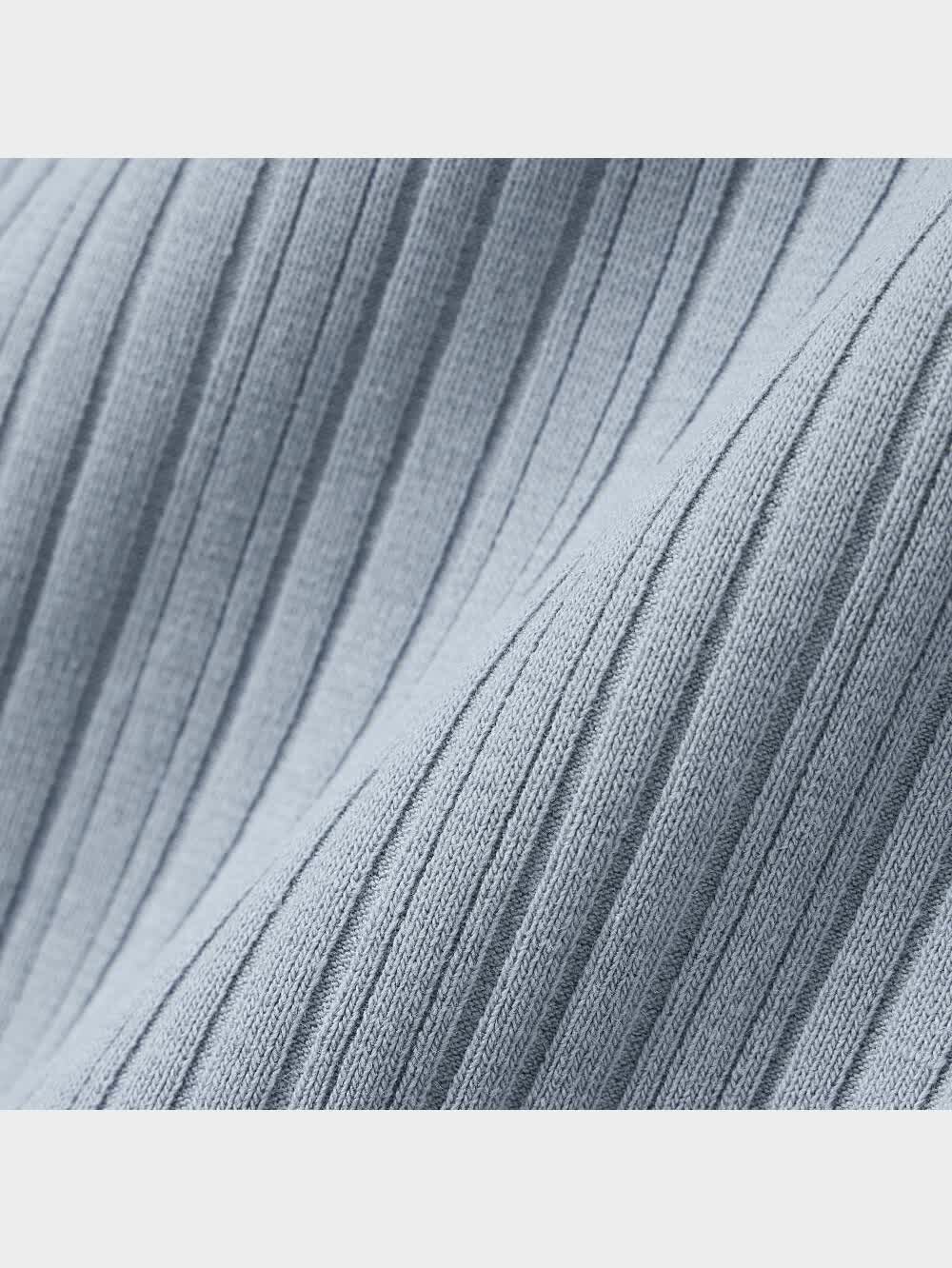 GU公式 | リブメローワンピース(5分袖)