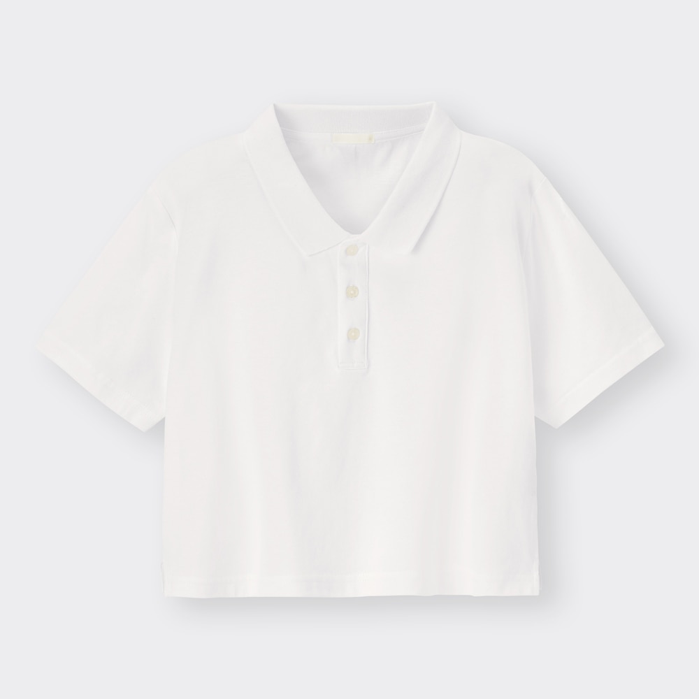 Gu公式 クロップドポロシャツ 半袖 Yg E ファッション通販サイト