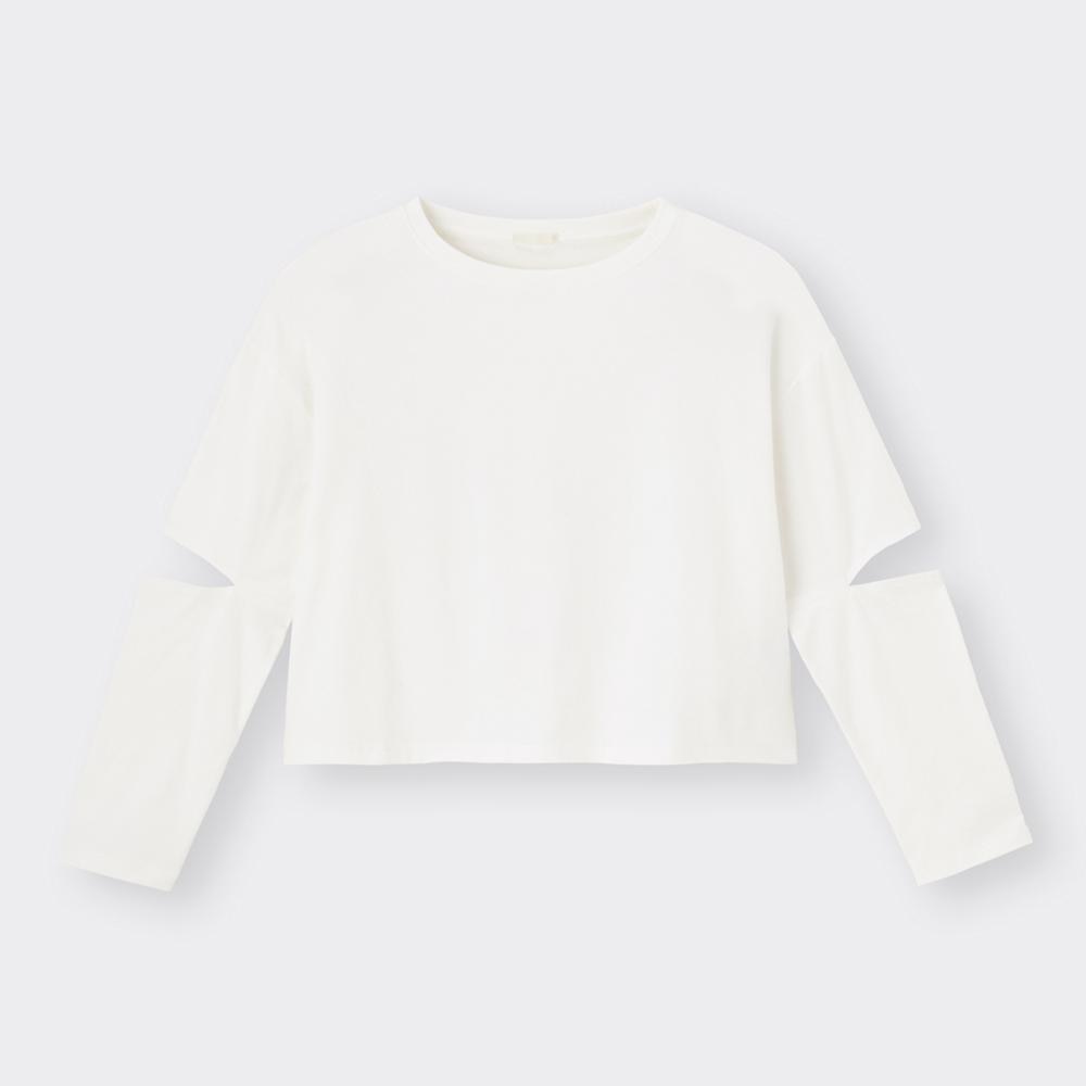 （GU）スリーブカットアウトT(長袖)YG+Eのサムネイル