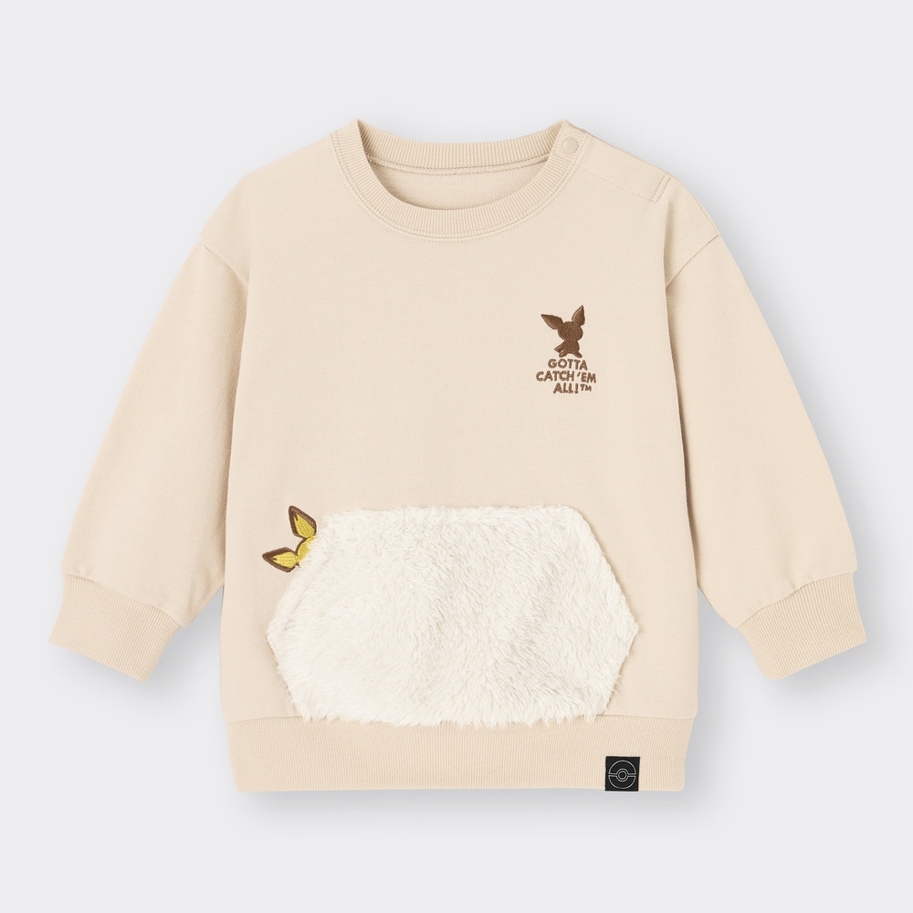 （GU）BABY(TODDLER)スウェットプルオーバー(長袖) Pokemon Holiday Collection 2のサムネイル