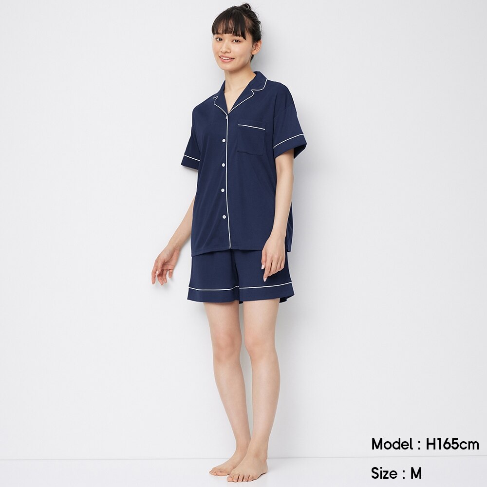 （GU）ラベンダーブレンドパジャマ半袖&ハーフパンツ+ECのサムネイル