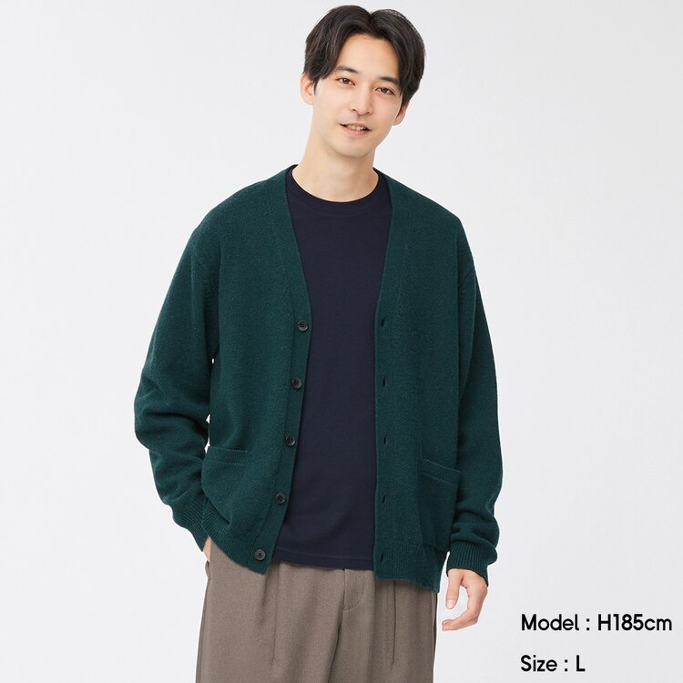 Gu公式 ソフトラムブレンドvネックカーディガン 長袖 ファッション通販サイト