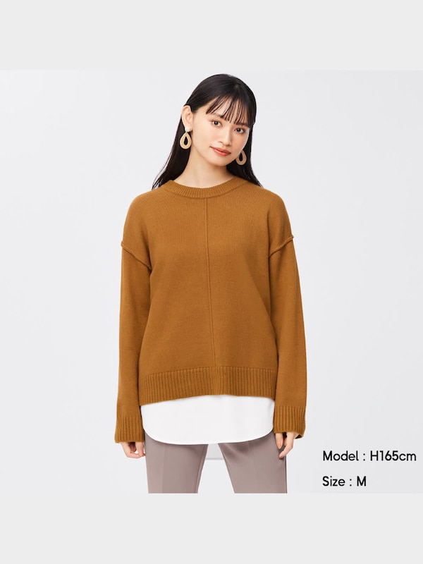 2WAYシャツテールコンビネーションセーター(長袖)