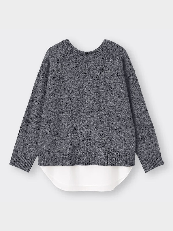 2WAYシャツテールコンビネーションセーター(長袖)