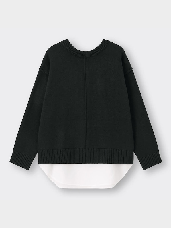 2WAYシャツテールコンビネーションセーター(長袖)