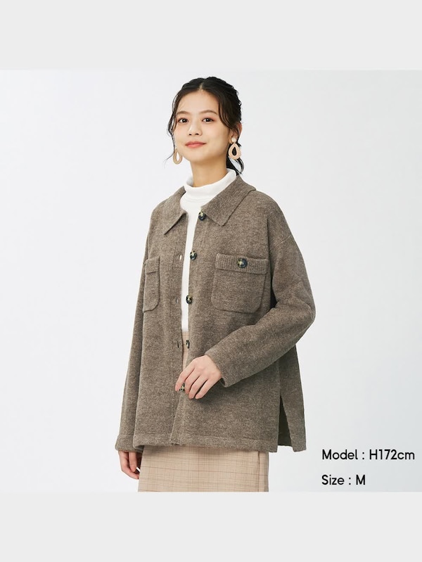 パフィータッチニットシャツジャケット(長袖)OSB+EC