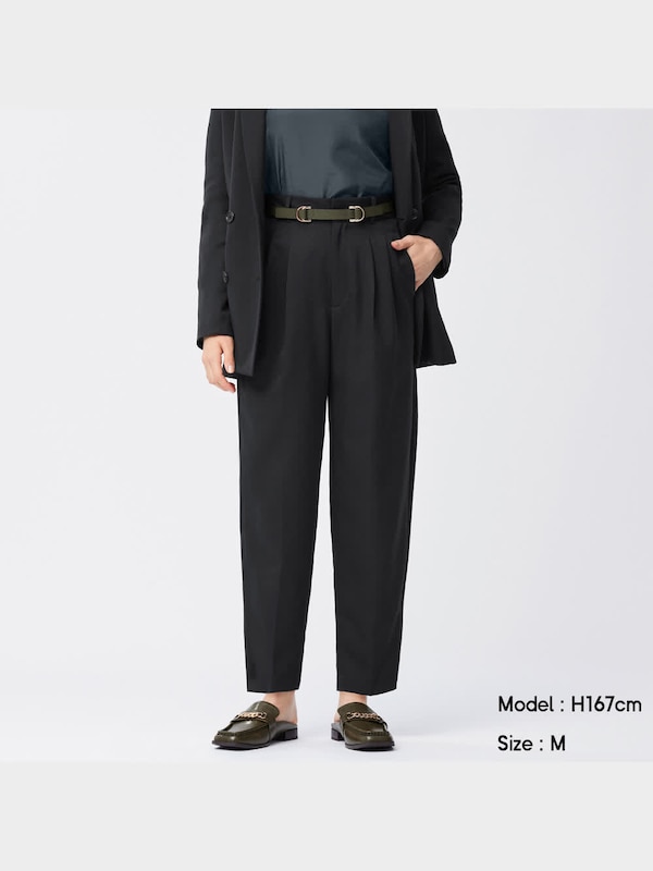 ツータックワイドテーパードパンツ(セットアップ可能)