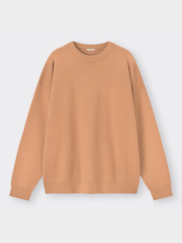 スウェットライククルーネックセーター(長袖)