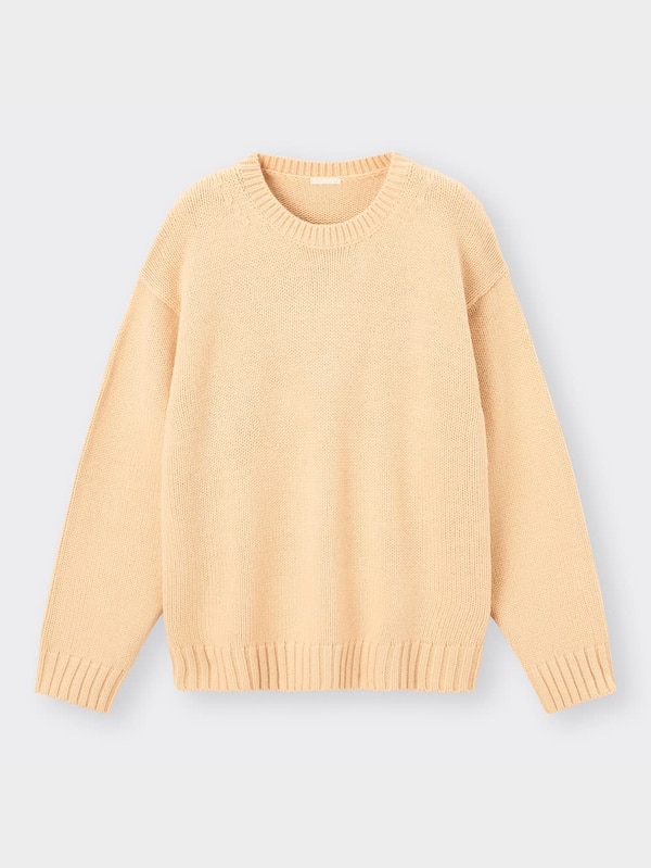 ローゲージクルーネックセーター(長袖)