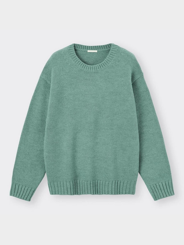 ローゲージクルーネックセーター(長袖)