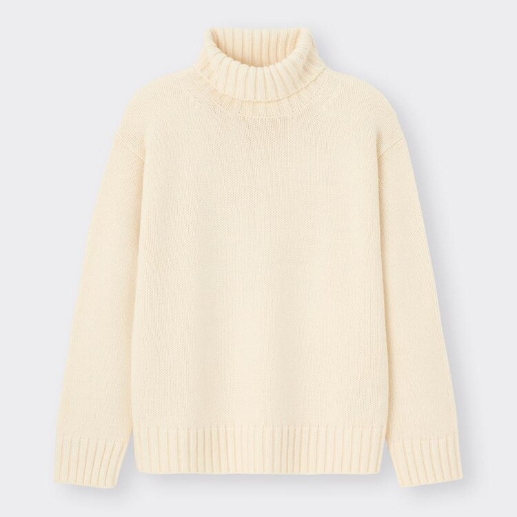 Gu公式 ローゲージタートルネックセーター 長袖 ファッション通販サイト