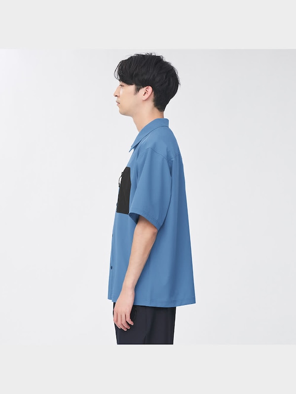 ドライストレッチメッシュポケットシャツ(5分袖)GA