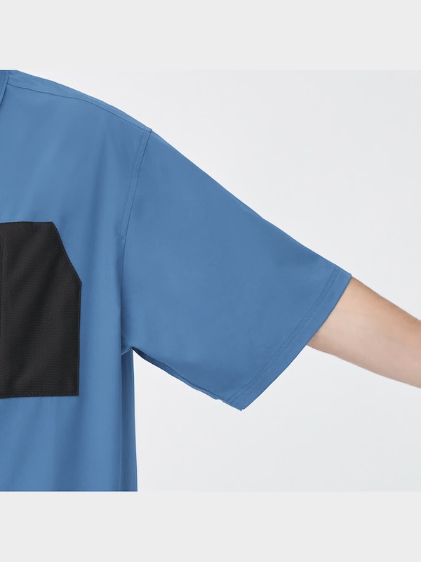 ドライストレッチメッシュポケットシャツ(5分袖)GA