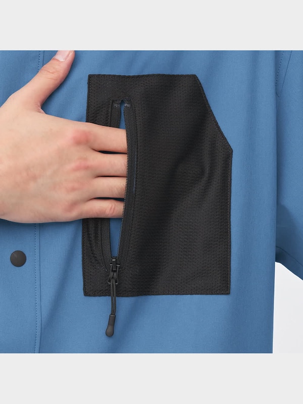 ドライストレッチメッシュポケットシャツ(5分袖)GA