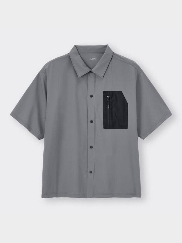 ドライストレッチメッシュポケットシャツ(5分袖)GA