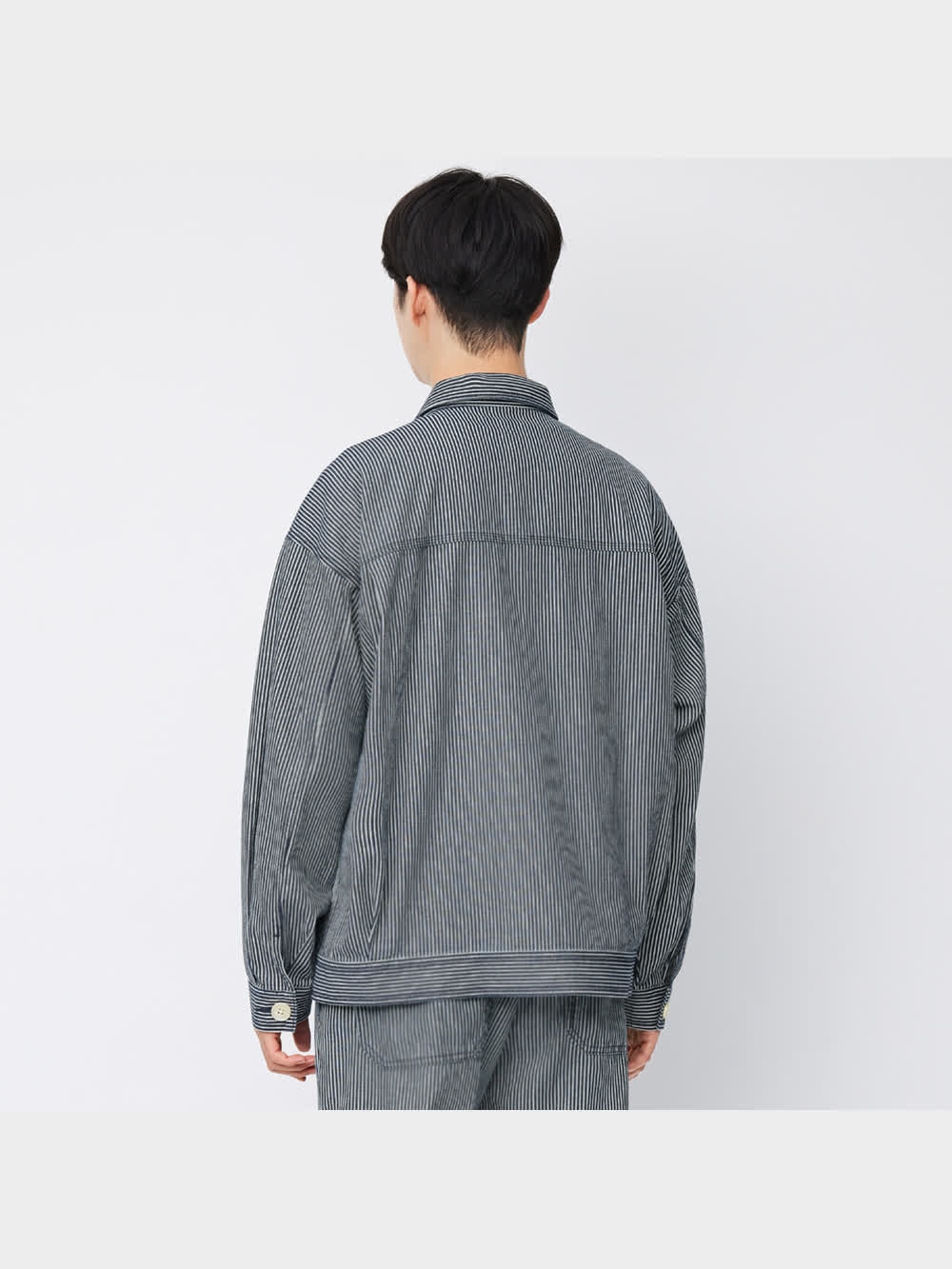 GU公式 | シェフジャケット(ヒッコリー)(セットアップ可能)