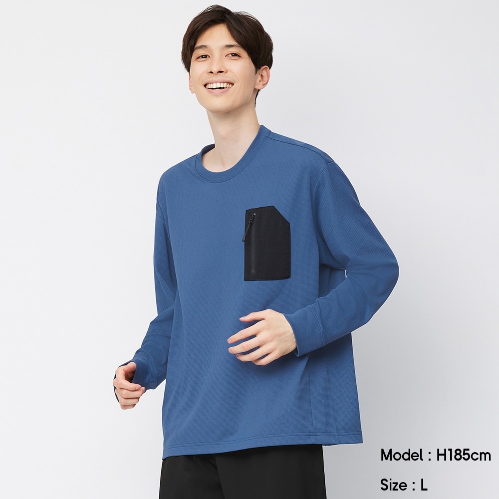 （GU）ドライジップポケットビッグT(長袖)GA+Eのサムネイル