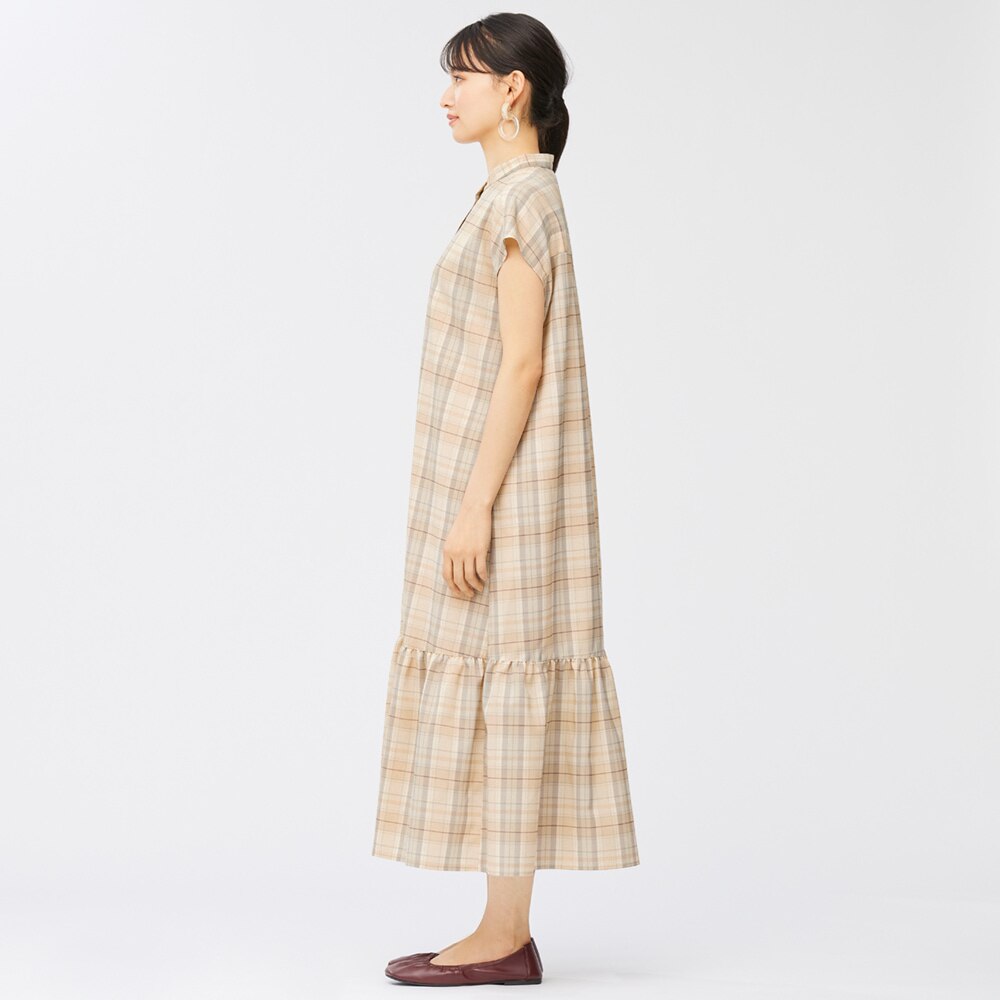 Gu公式 チェックシャツワンピース 半袖 Rs E ファッション通販サイト