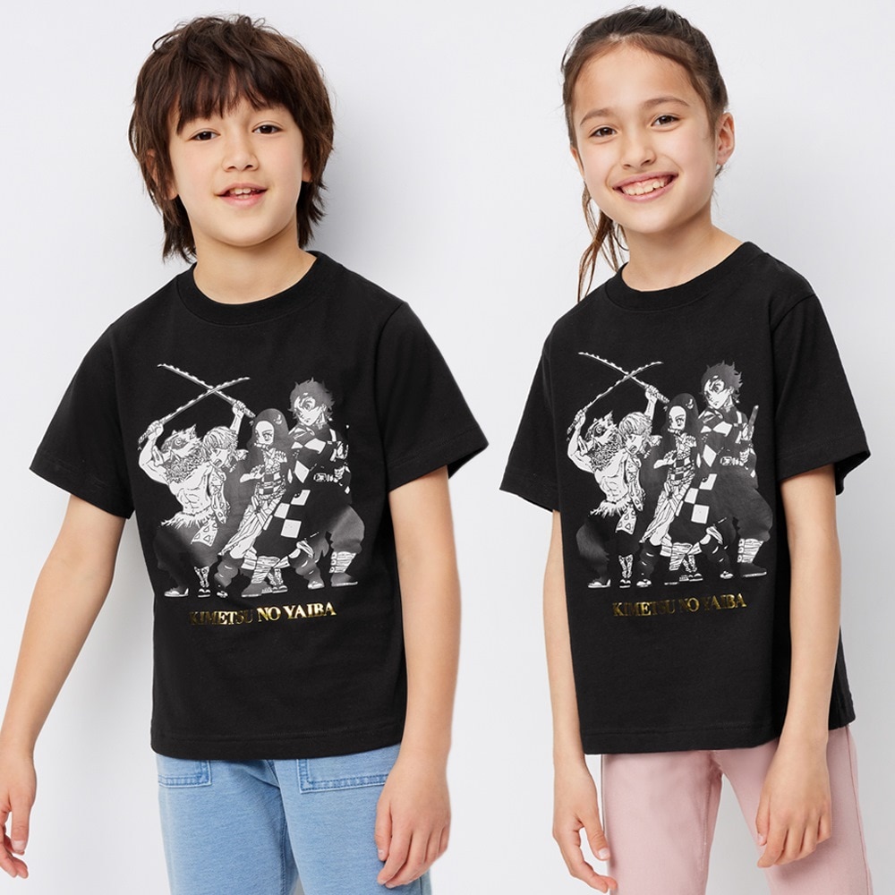 （GU）KIDS(男女兼用)グラフィックT(半袖)Demon Slayer 1+Xのサムネイル