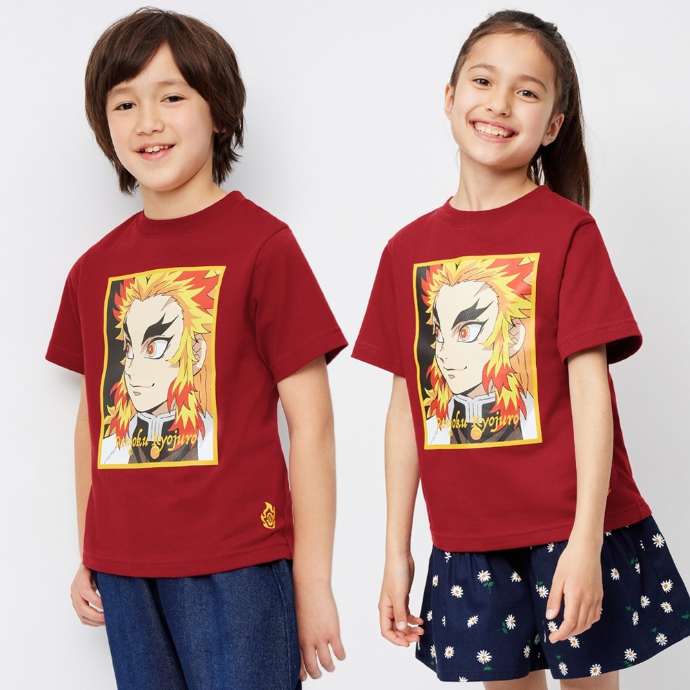 （GU）KIDS(男女兼用)グラフィックT(半袖)Demon Slayer 4のサムネイル