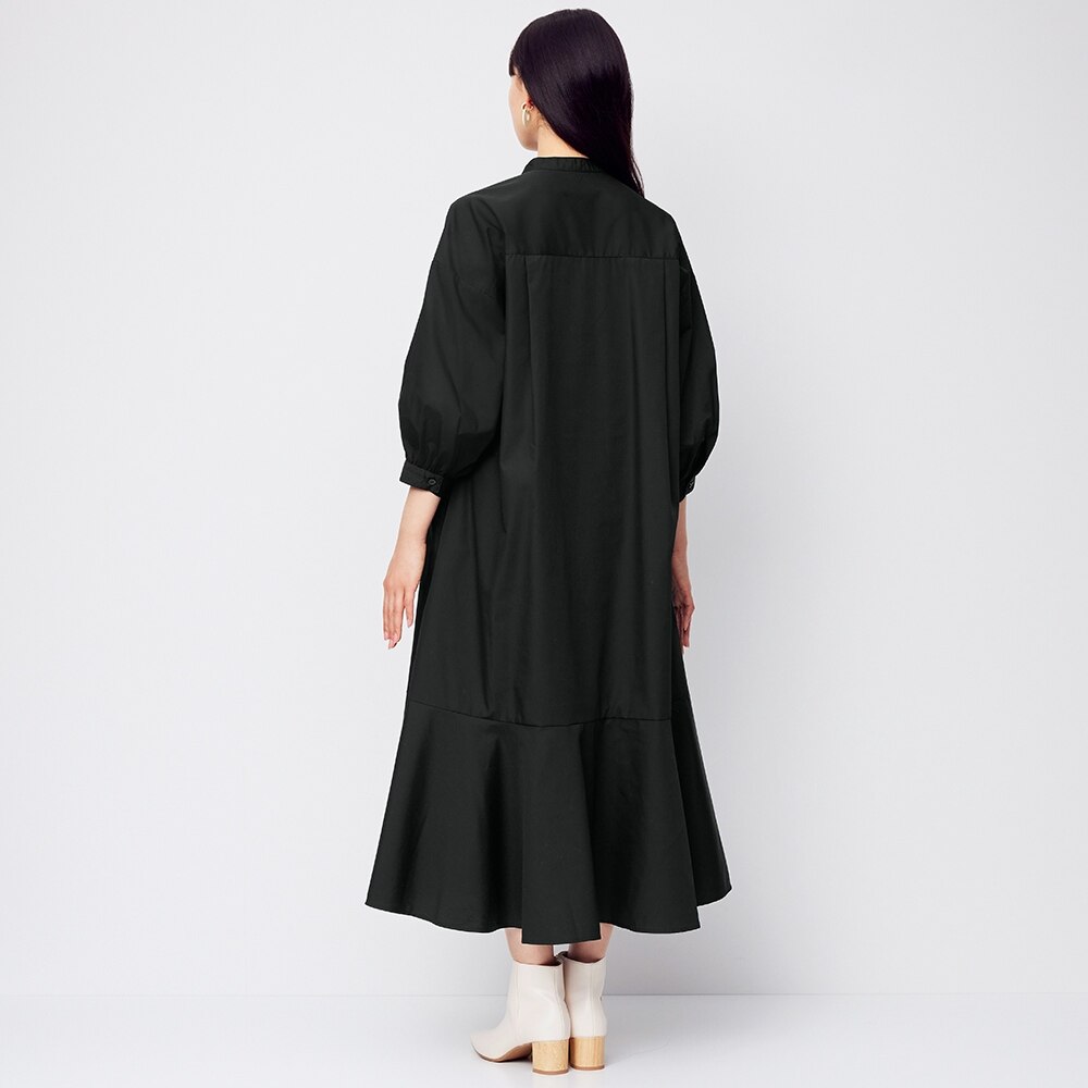 バンドカラーシャツワンピース 7分袖 Gu ジーユー 公式通販オンラインストア