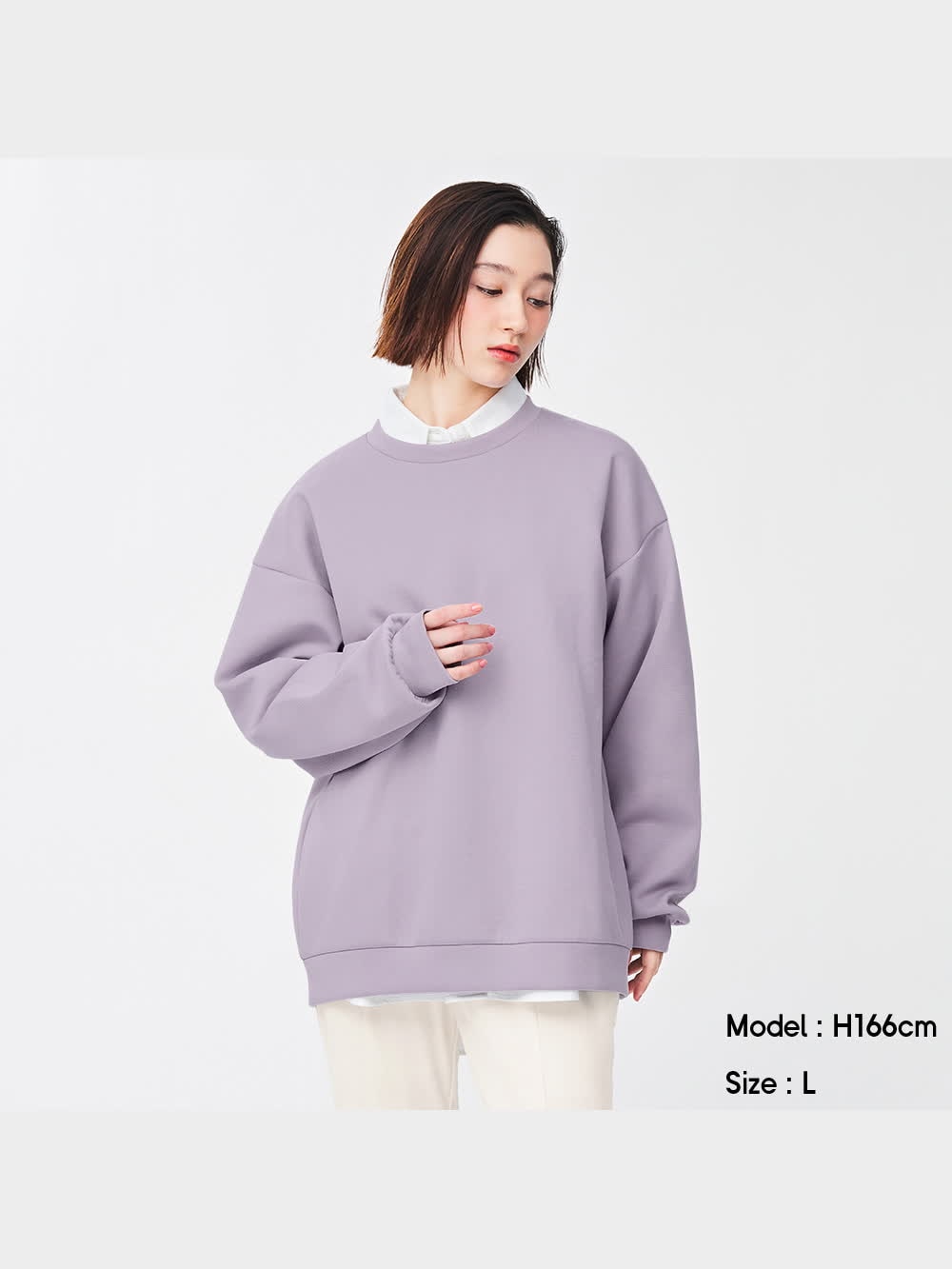 GU公式 | ダブルフェイスビッグプルオーバー(長袖)