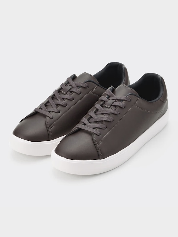 ライトソールレザータッチスニーカー