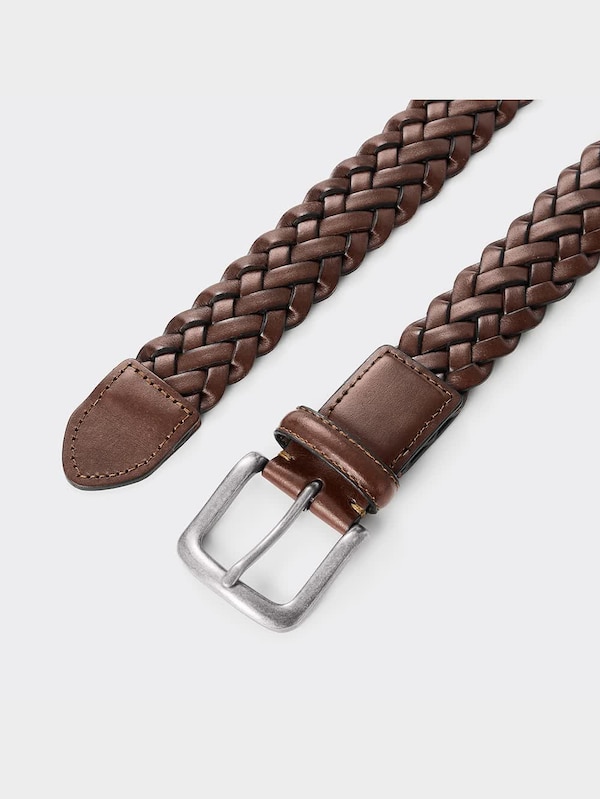 ボンデッドレザーワイドメッシュベルト