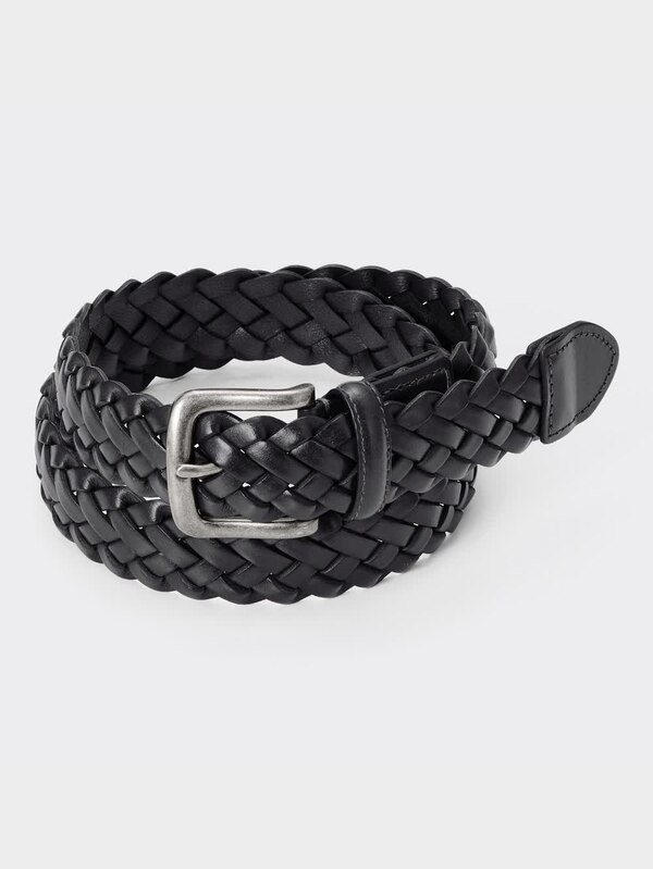 ボンデッドレザーワイドメッシュベルト