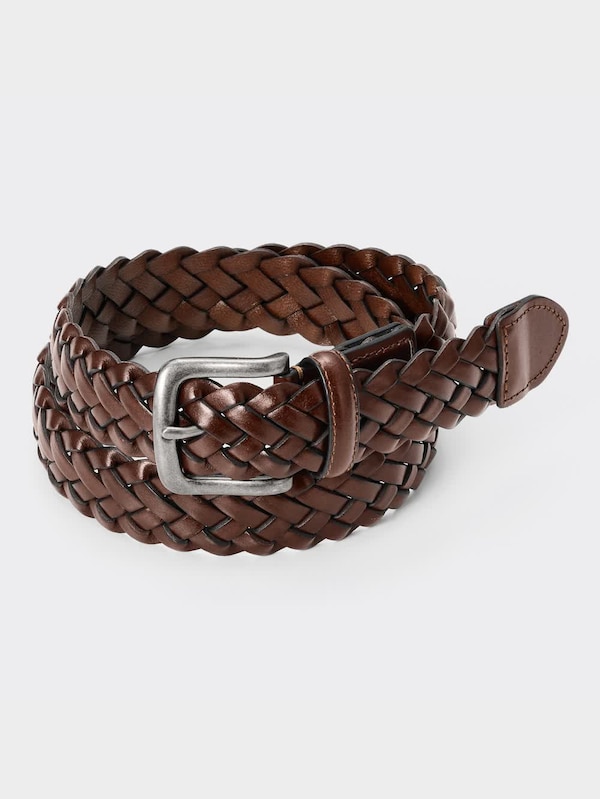 ボンデッドレザーワイドメッシュベルト