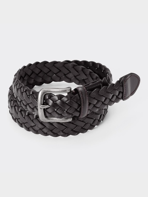 ボンデッドレザーワイドメッシュベルト