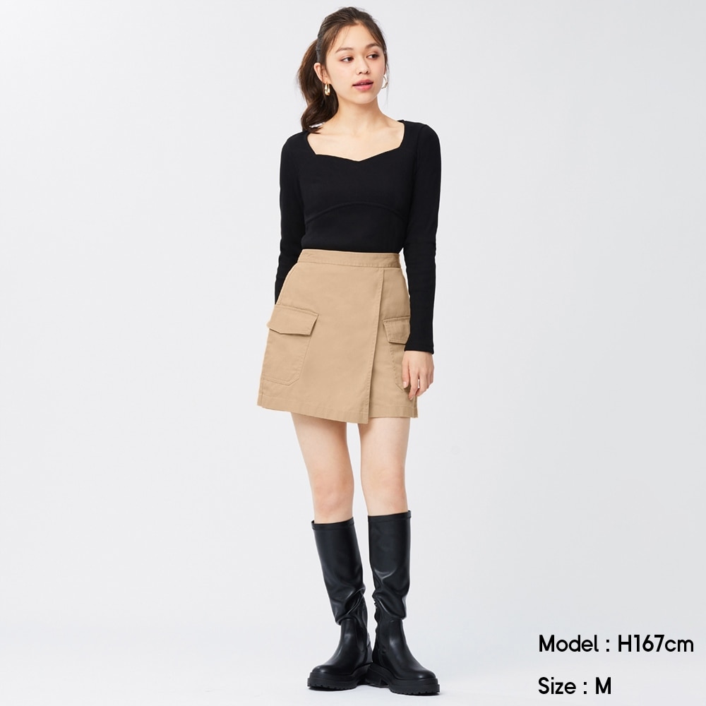 （GU）ラップショートパンツYG+ECのサムネイル