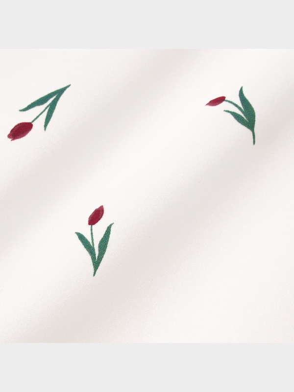 サテンパジャマ(長袖&ロングパンツ)(チューリップ)+E