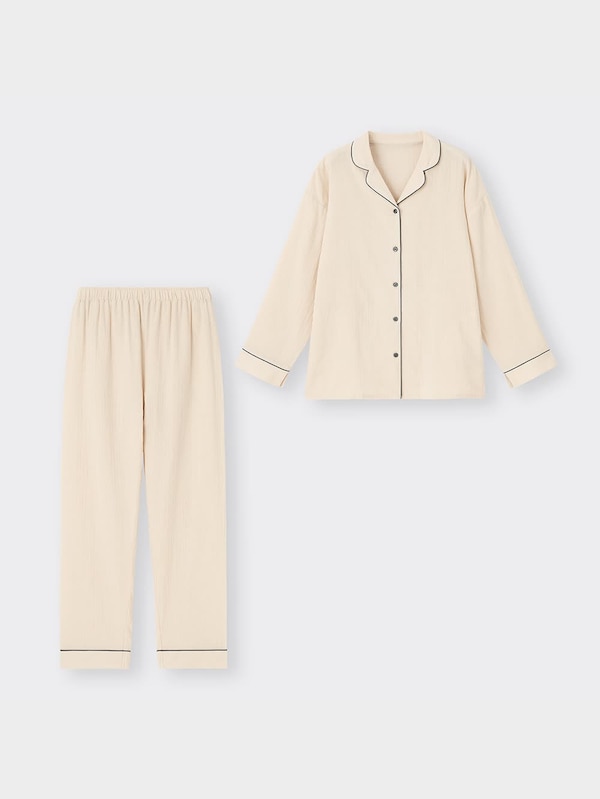 オーガニックコットンパジャマ(長袖&ロングパンツ)