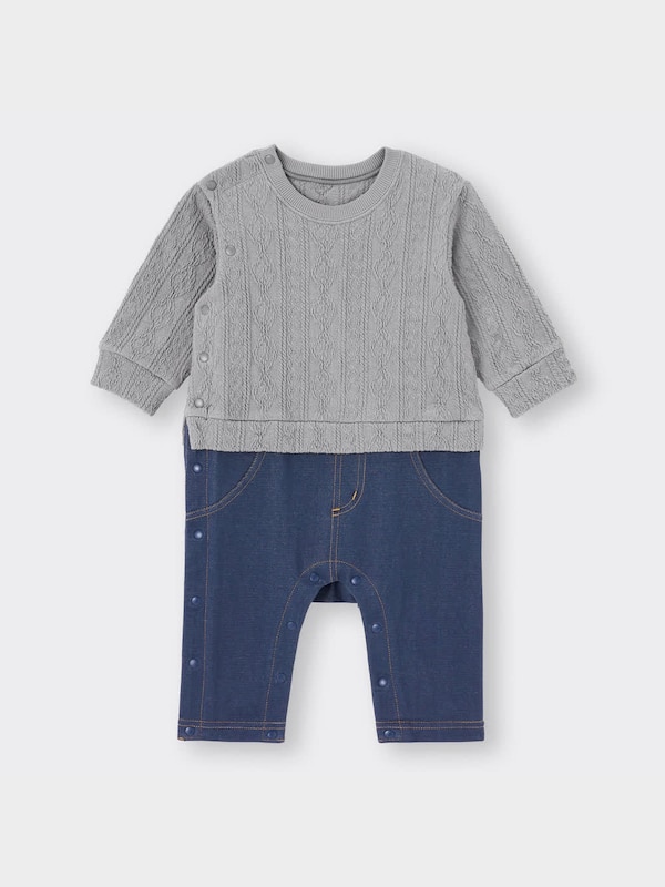 BABY(NEWBORN)セパオール(長袖)(ジャカードケーブル)+E